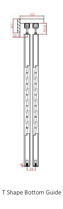 T Shape Bottom Guide